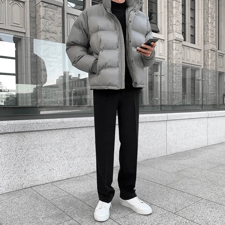 viral  COLLAR PUFFER JK+ Free matching PANTS